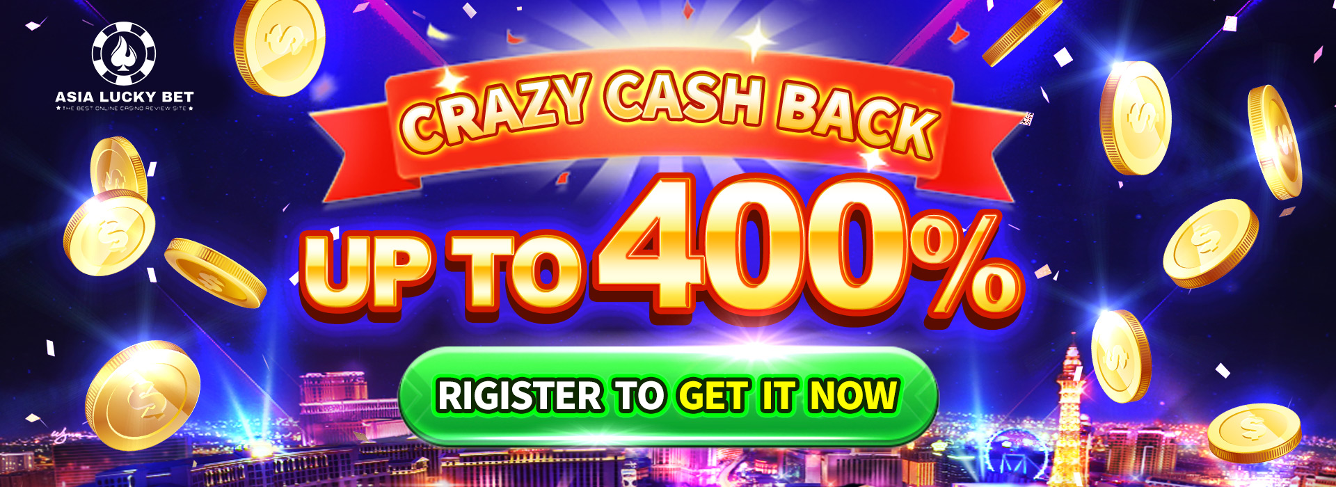 Crazy Cash back up to 400% Rigister to get it now