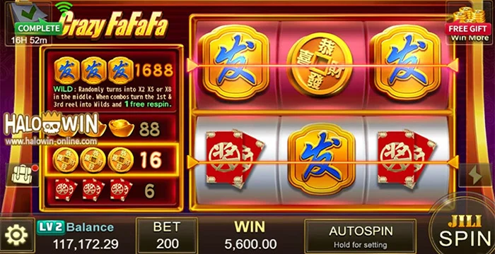 Jili Crazy FaFaFa Slot Game x16 Win 5600