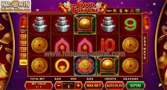 Good Fortune Slot Machine Game New Year Wishes to Earn Game